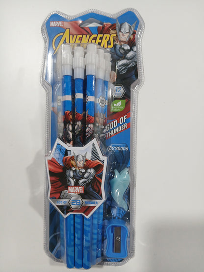 Iconic Characters Themed Pencils Set