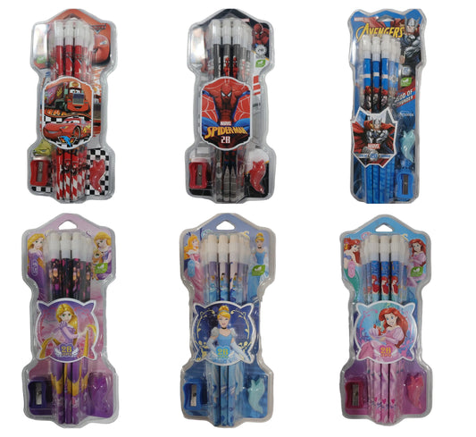 Iconic Characters Themed Pencils Set