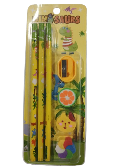 Characters Themed Pencil Set - 7-in-1