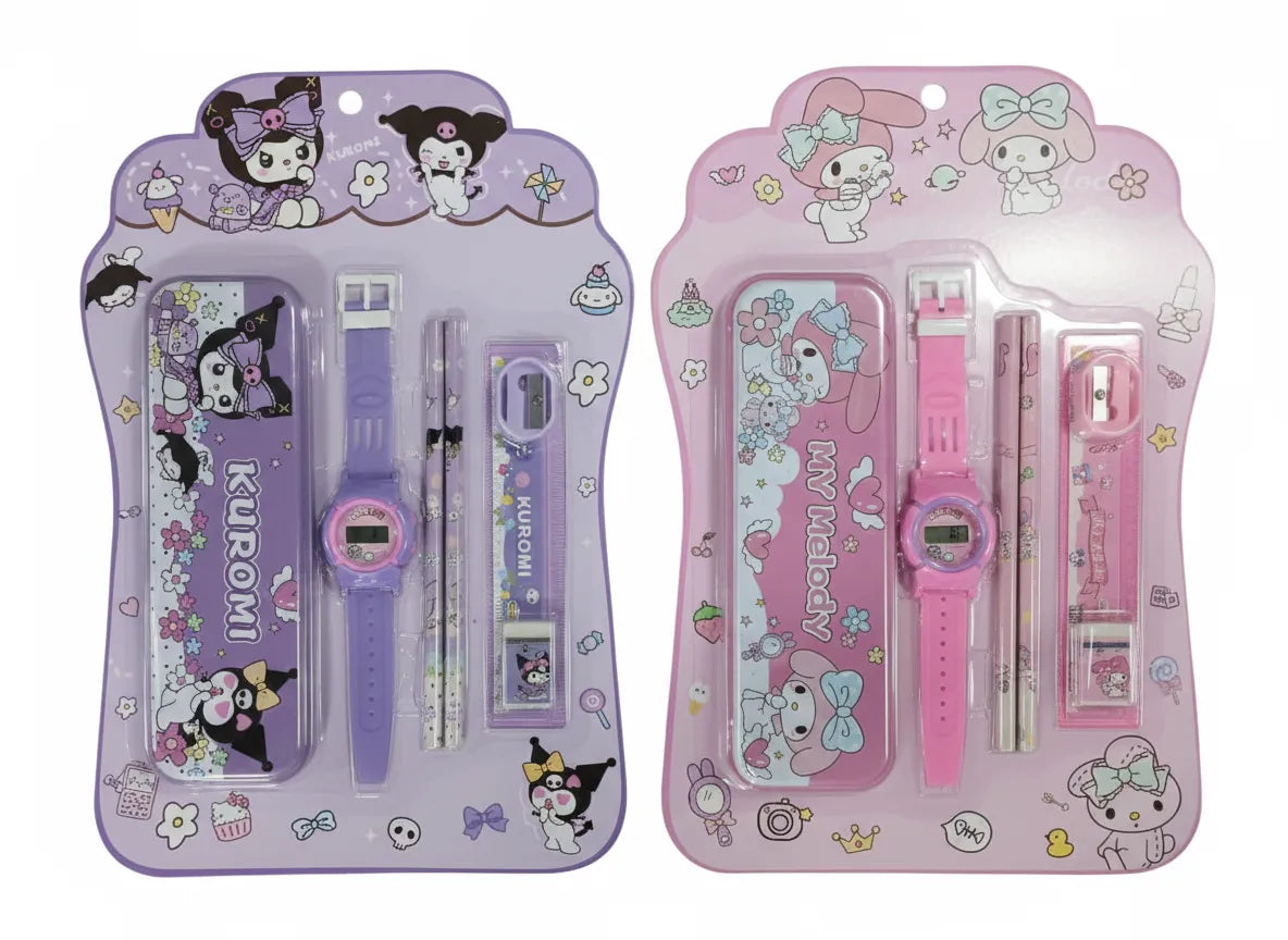 Kuromi Themed Stationery Gift Set - 7-in-1