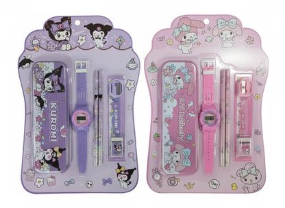 Kuromi Themed Stationery Gift Set - 7-in-1
