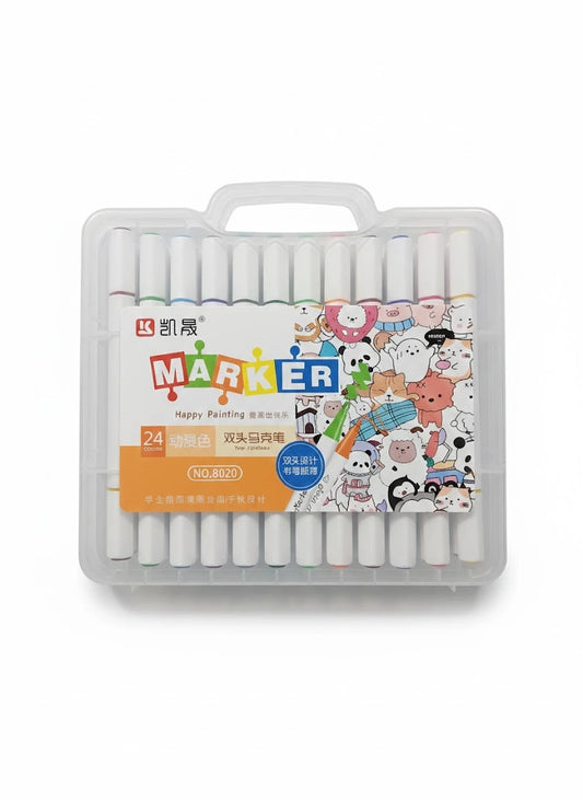 Twin Tip Color Marker Set - 24pcs