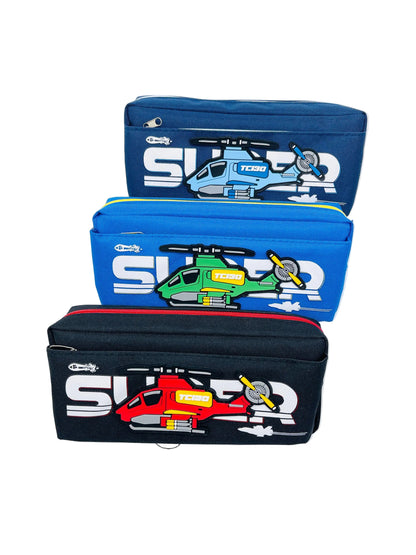 Super Dynamic Helicopter Theme Pencil Case
